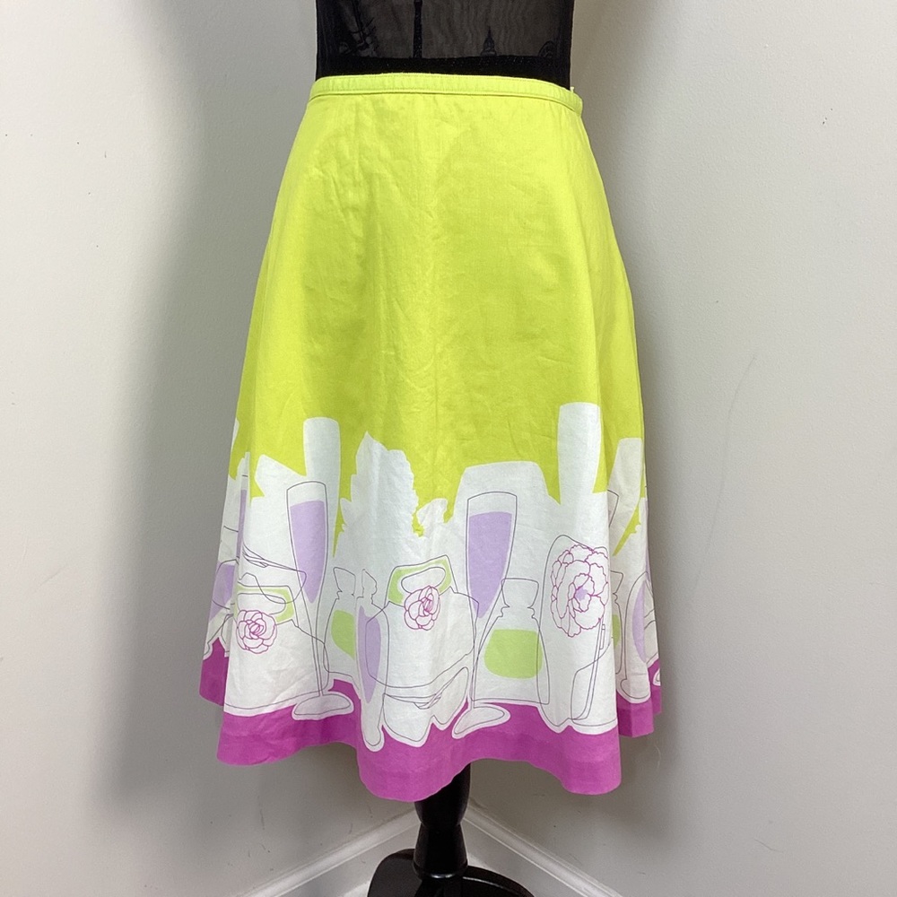 Liz Claiborne Women’s Yellow Green Pink Hem with Champagne sunglasses print